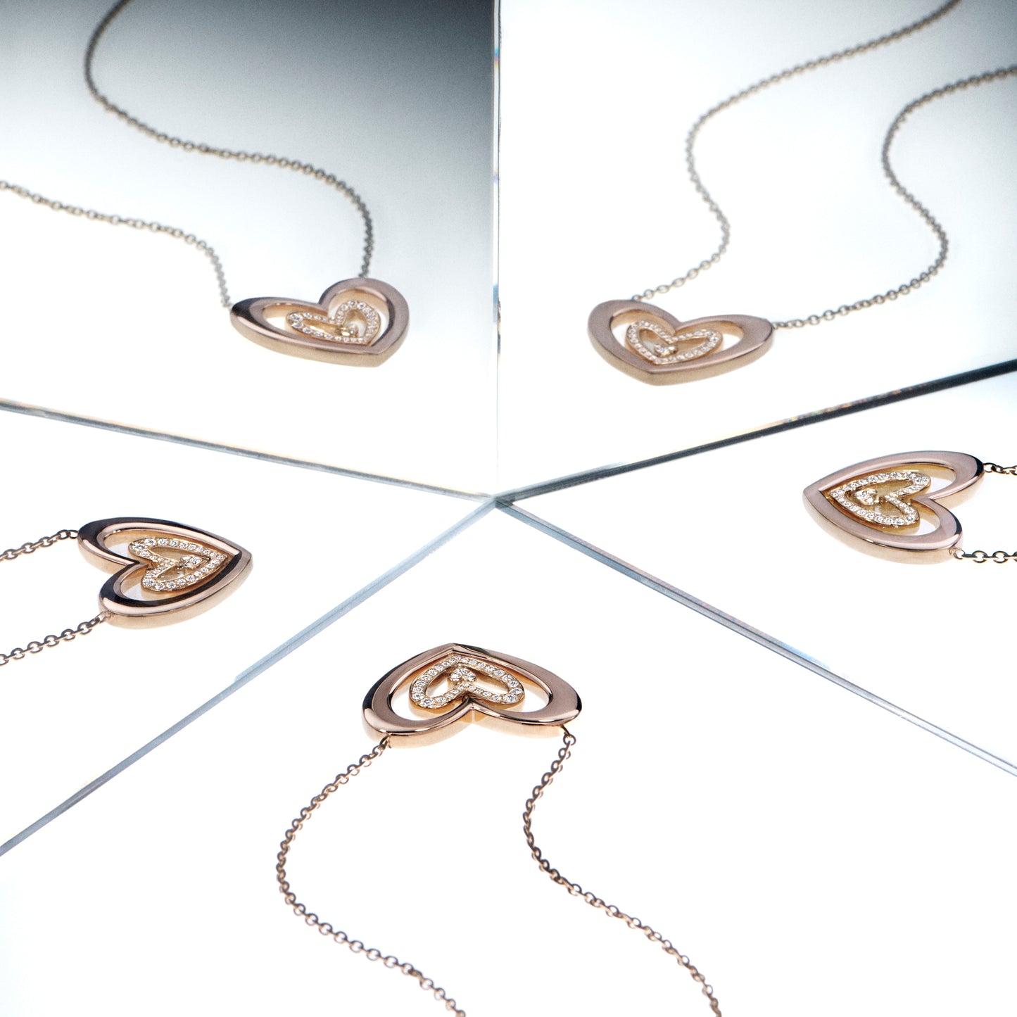 Celestial Gleam Gold Heart Necklace