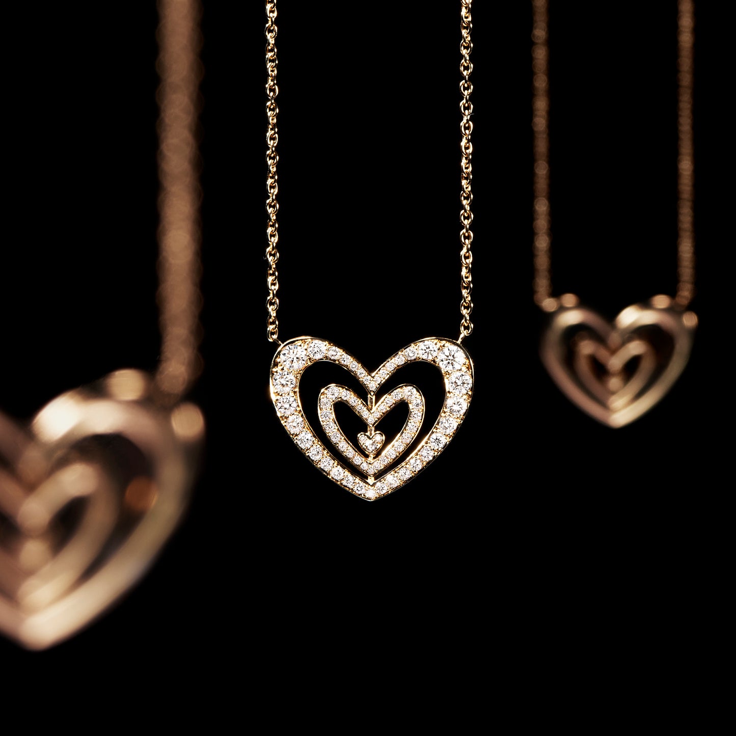 Eternal Radiance Gold Heart Necklace