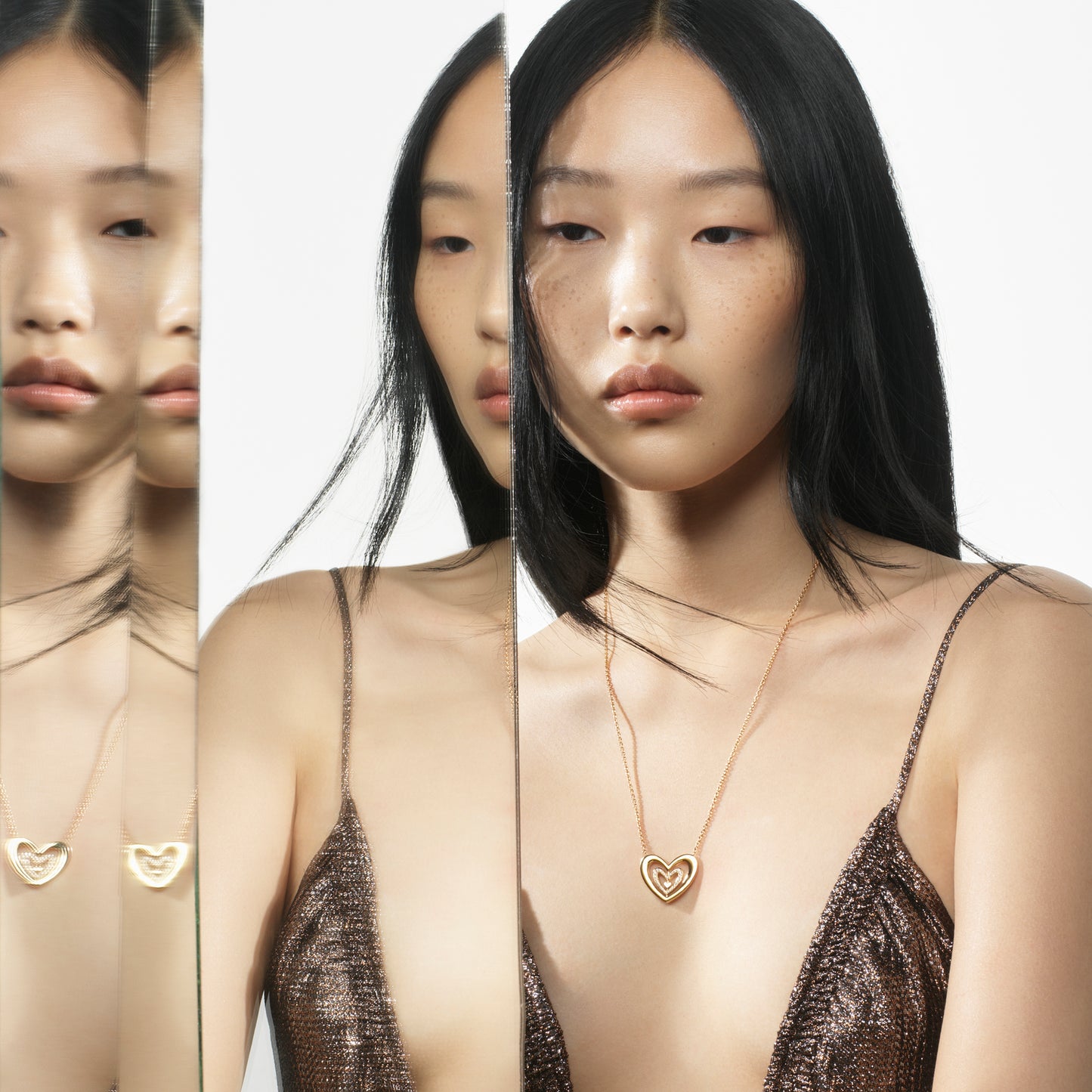 Celestial Gleam Gold Heart Necklace