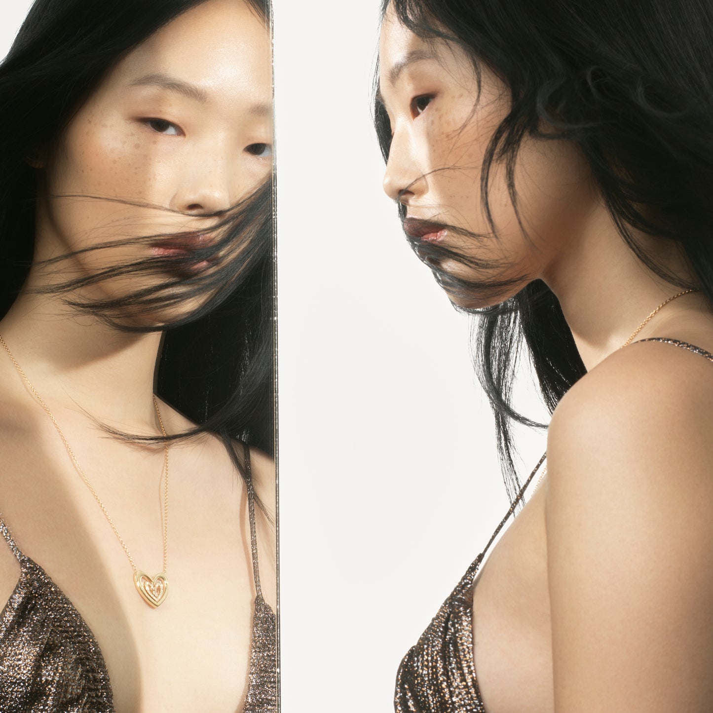 Celestial Gleam Gold Heart Necklace