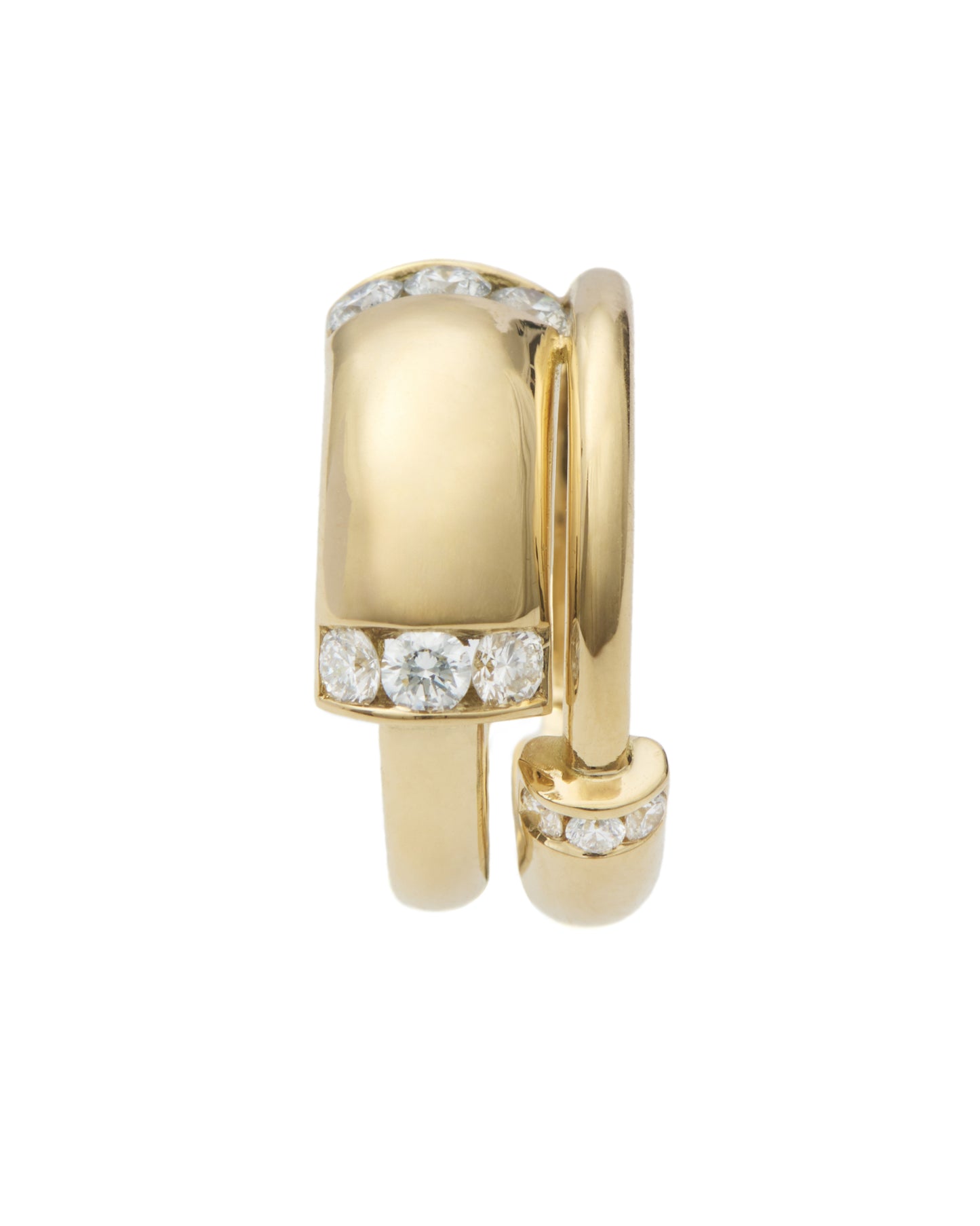 Floating Link Asymmetric Double Hoop Earrings