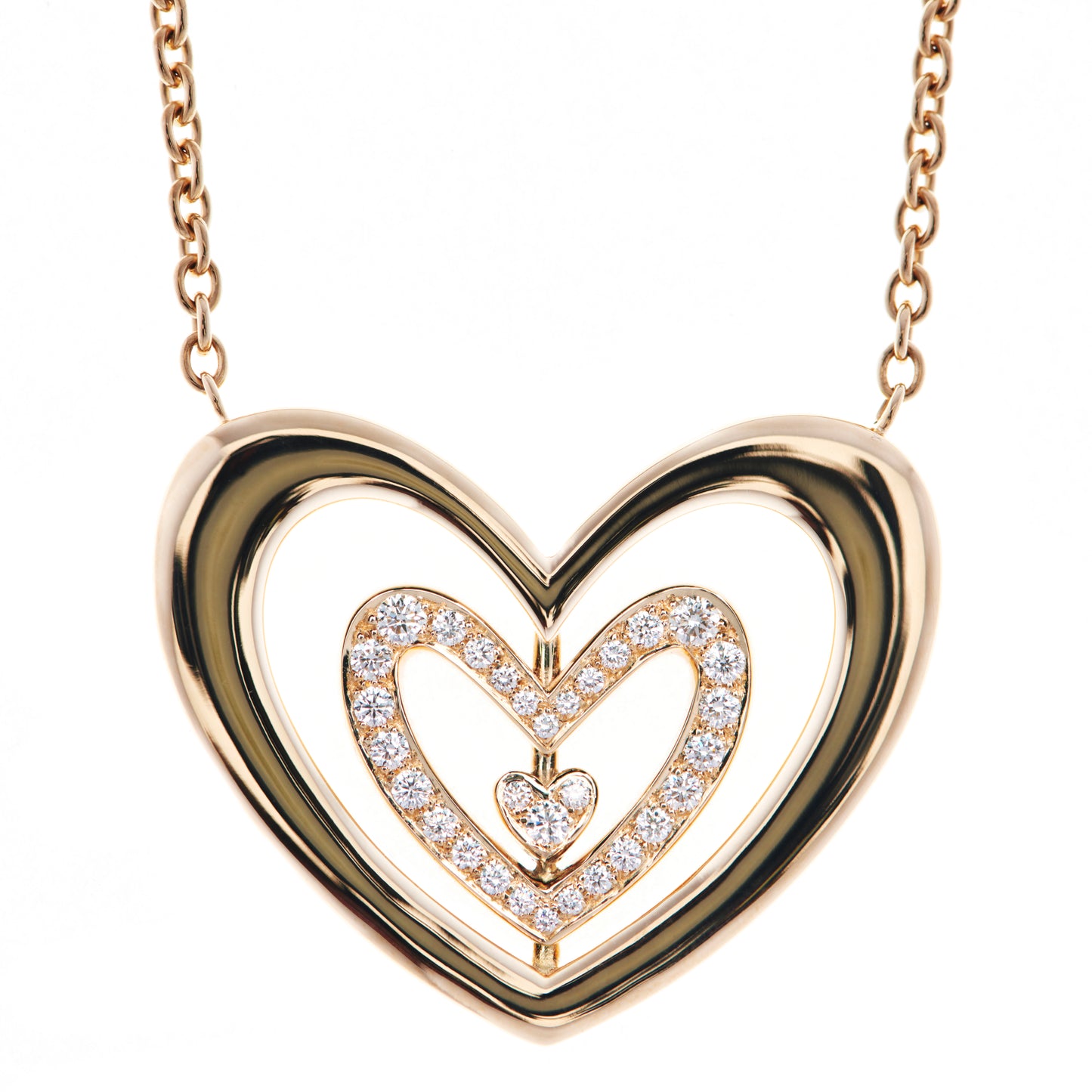 Celestial Gleam Gold Heart Necklace