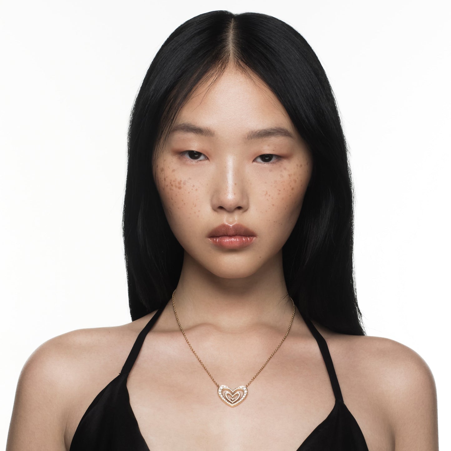 Eternal Radiance Gold Heart Necklace