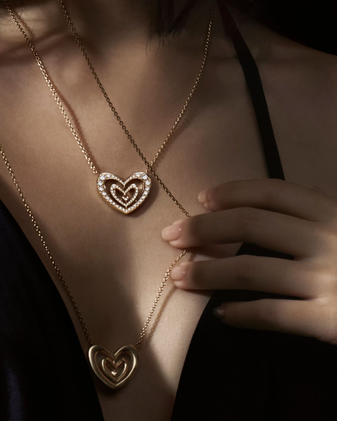 Eternal Radiance Gold Heart Necklace