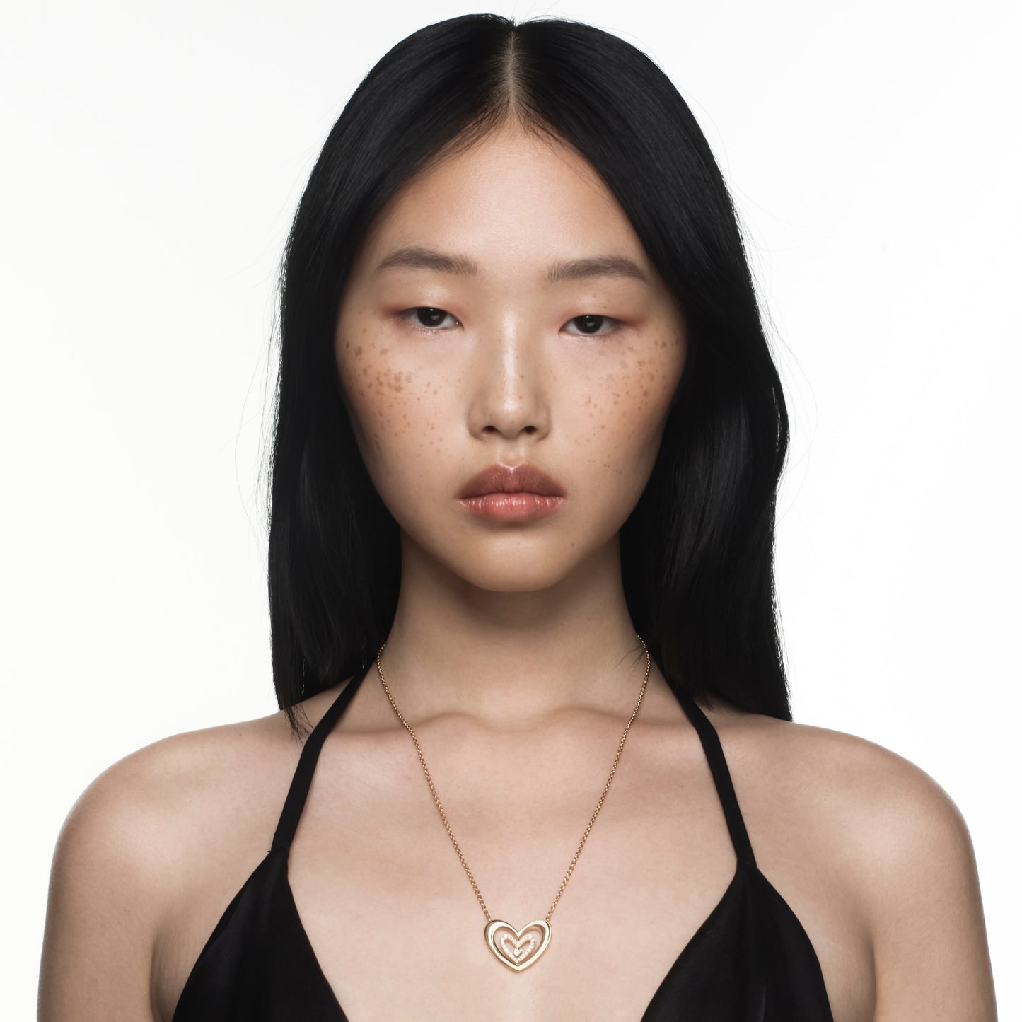 Celestial Gleam Gold Heart Necklace