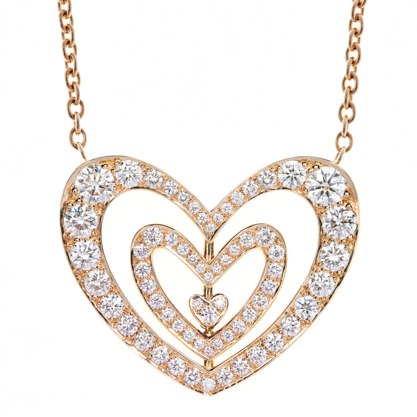 Eternal Radiance Gold Heart Necklace